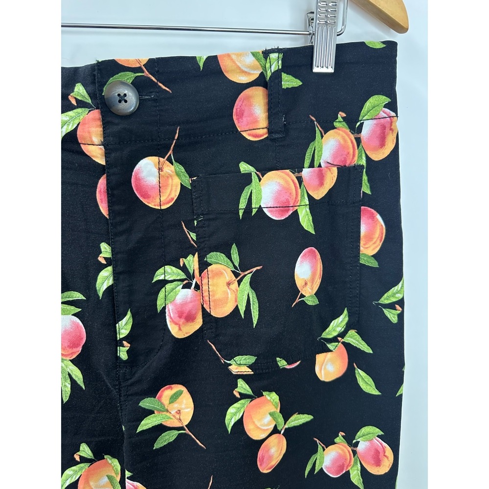 Maeve x Anthropologie Colette Crop Ankle Wide-Leg Pants Black Peach Print 33 - Picture 13 of 15